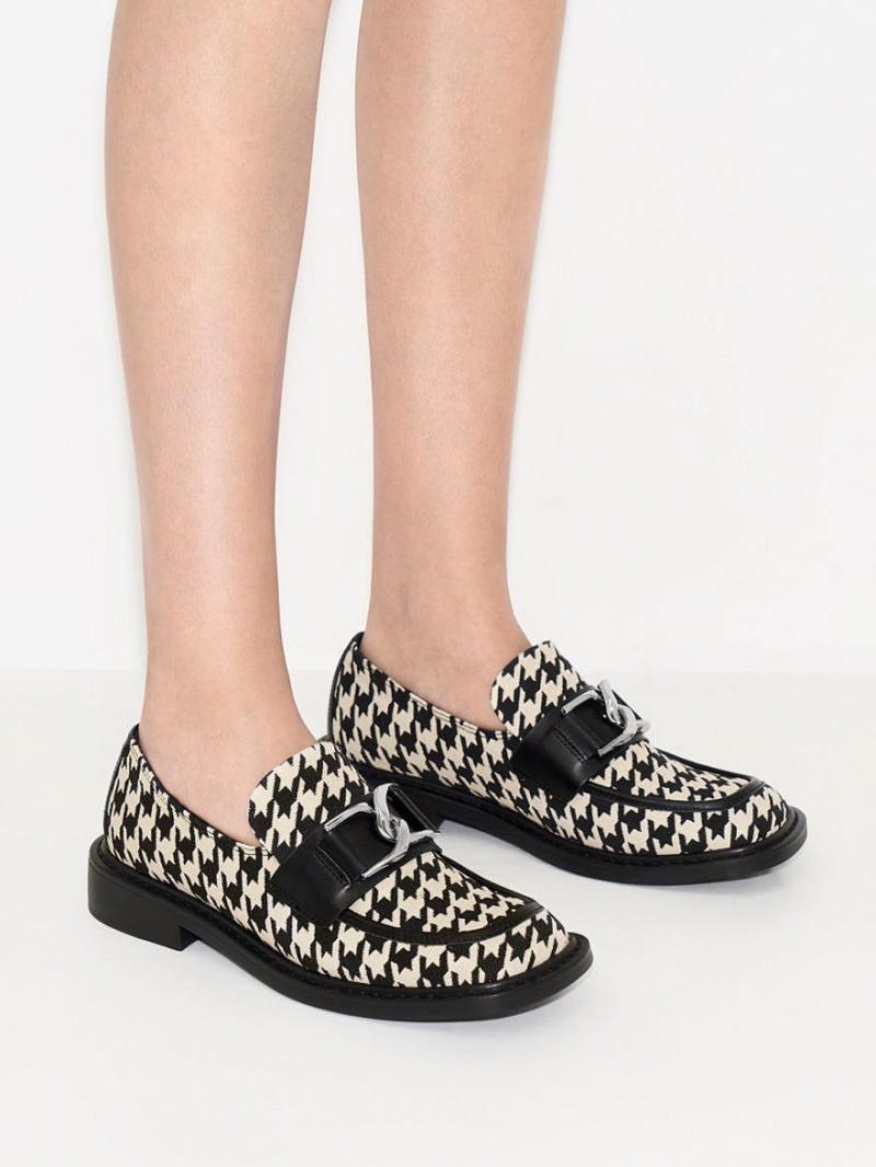 Mocasini Charles & Keith Gabine Piele Houndstooth Colorati | 629DXUCMF