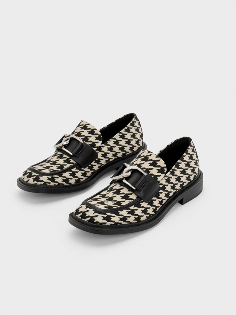 Mocasini Charles & Keith Gabine Piele Houndstooth Colorati | 629DXUCMF