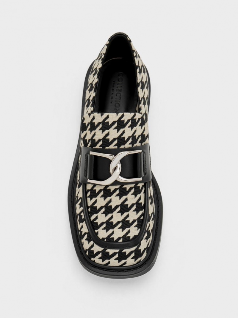 Mocasini Charles & Keith Gabine Piele Houndstooth Colorati | 629DXUCMF