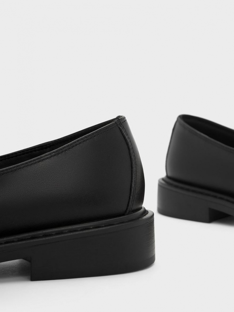 Mocasini Charles & Keith Gabine Piele Negrii | 732YLBWCQ
