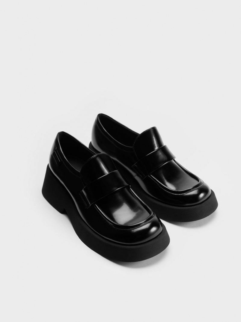 Mocasini Charles & Keith Giselle Curea Grosolan Negrii | 587PVEFZG