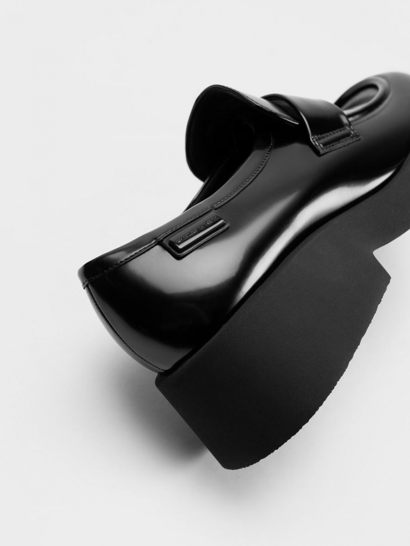 Mocasini Charles & Keith Giselle Curea Grosolan Negrii | 587PVEFZG