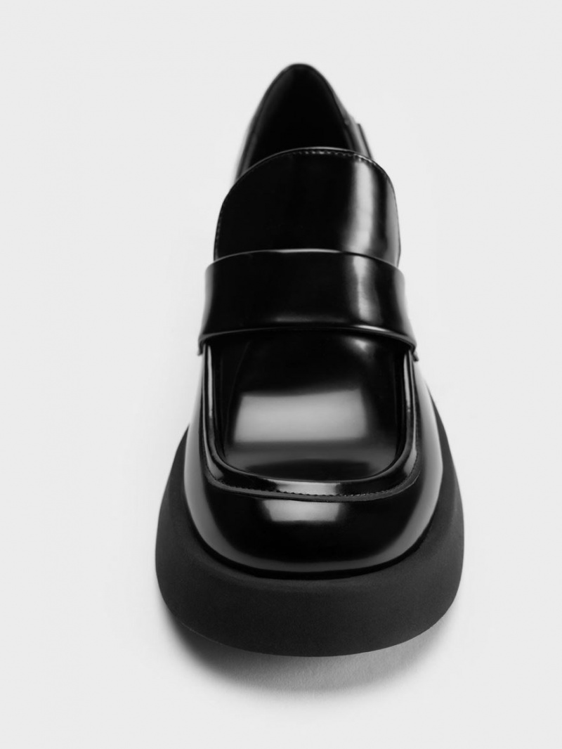 Mocasini Charles & Keith Giselle Curea Grosolan Negrii | 587PVEFZG
