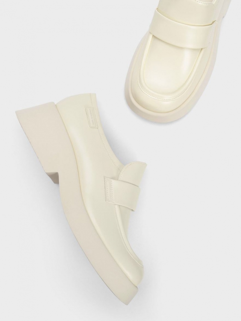 Mocasini Charles & Keith Giselle Curea Grosolan Lacuita Albi | 541WGQRJO
