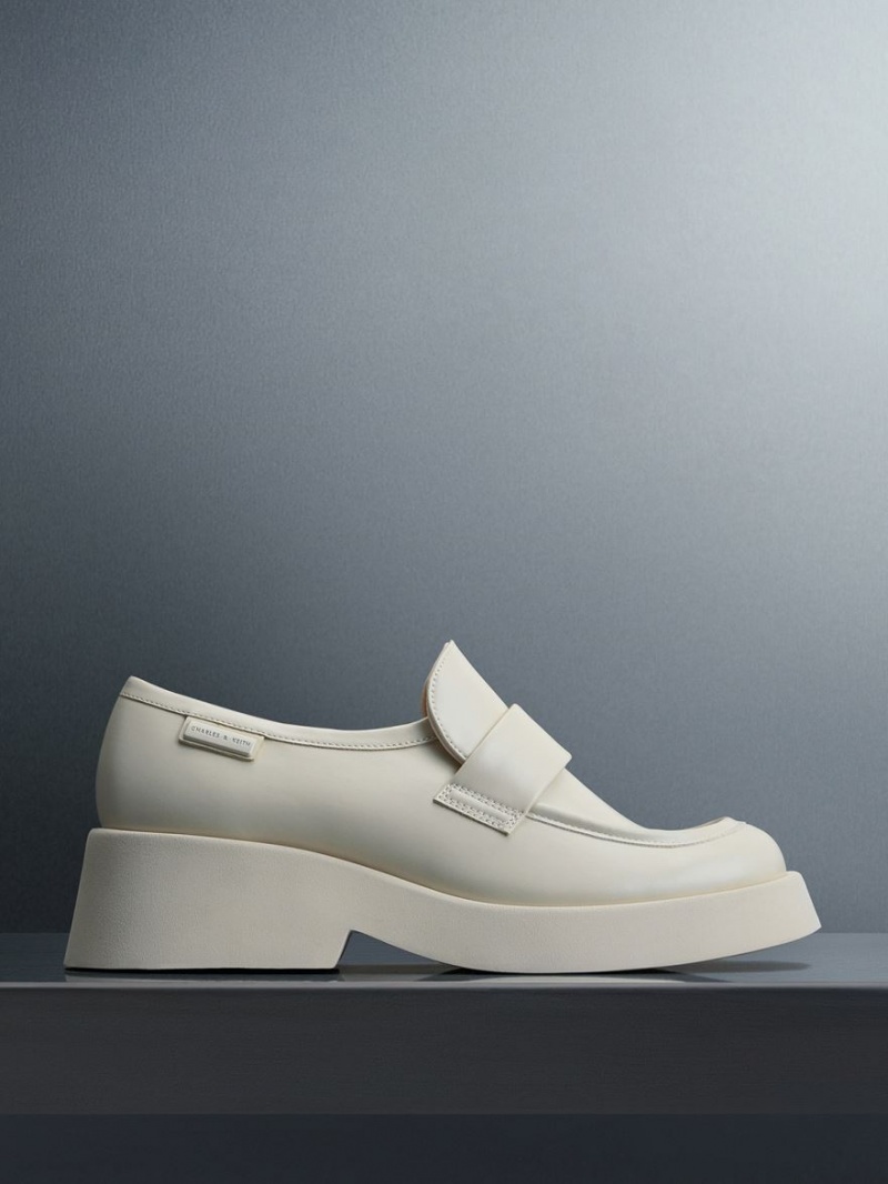 Mocasini Charles & Keith Giselle Curea Grosolan Lacuita Albi | 541WGQRJO