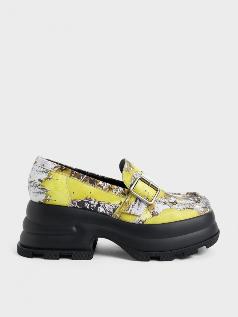 Mocasini Charles & Keith Jules Platforma Buckled Colorati | 064HYEOJB