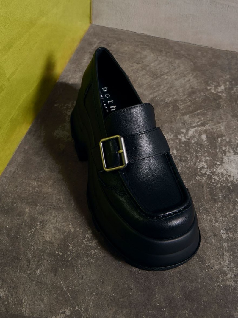 Mocasini Charles & Keith Jules Platforma Buckled Negrii | 682SJCQHA