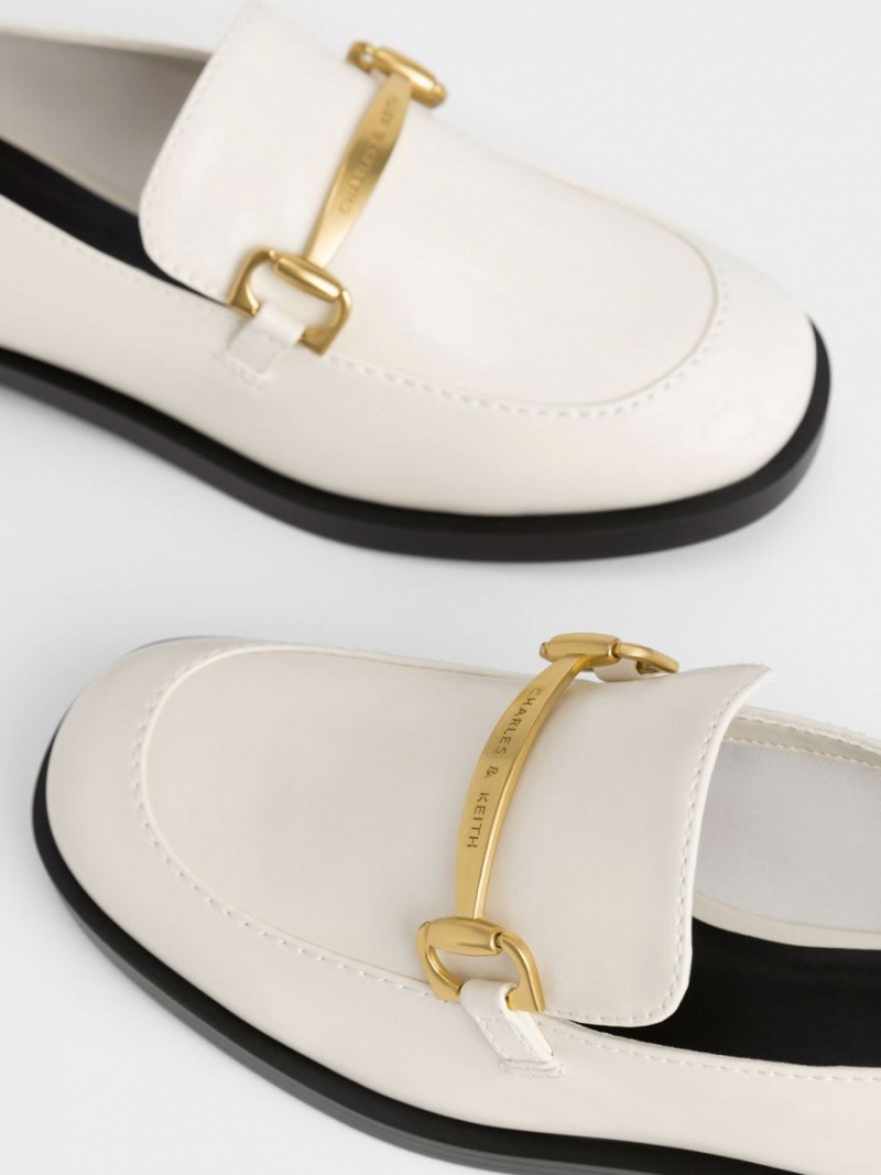 Mocasini Charles & Keith Metallic Accent Albi | 389VIQOZB