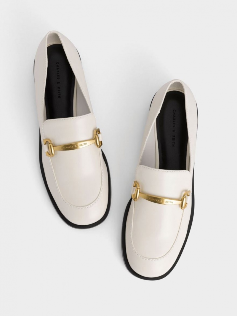 Mocasini Charles & Keith Metallic Accent Albi | 389VIQOZB