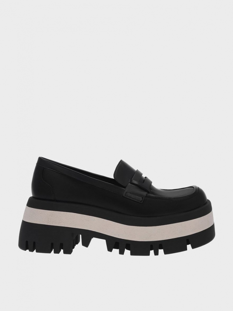 Mocasini Charles & Keith Rainier Grosolan Platforma Penny Negrii | 279OPLITW