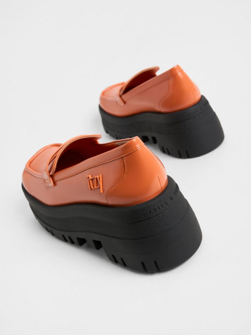 Mocasini Charles & Keith Rainier Grosolan Platforma Penny Portocalii | 140XEMYWR