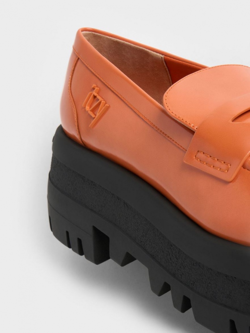 Mocasini Charles & Keith Rainier Grosolan Platforma Penny Portocalii | 140XEMYWR