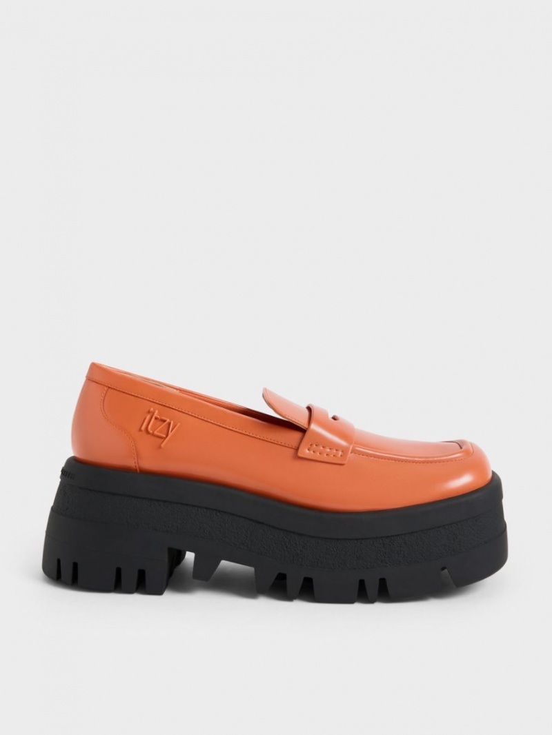 Mocasini Charles & Keith Rainier Grosolan Platforma Penny Portocalii | 140XEMYWR