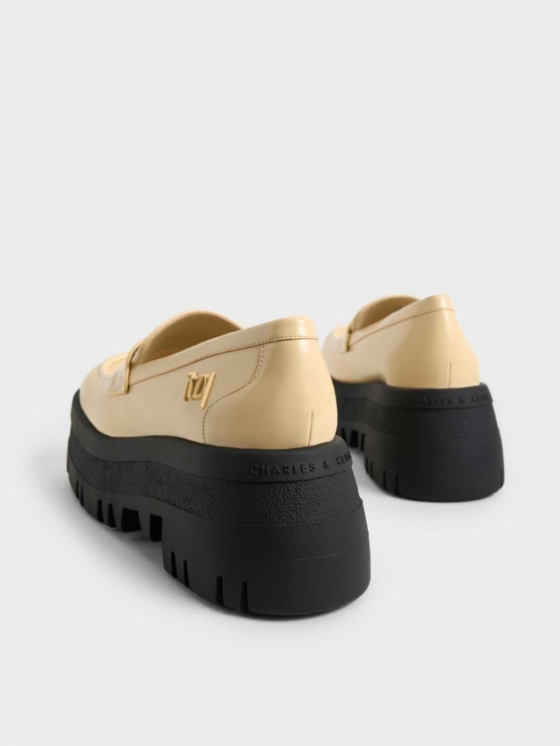 Mocasini Charles & Keith Rainier Grosolan Platforma Penny Galbeni | 128FJTRKP