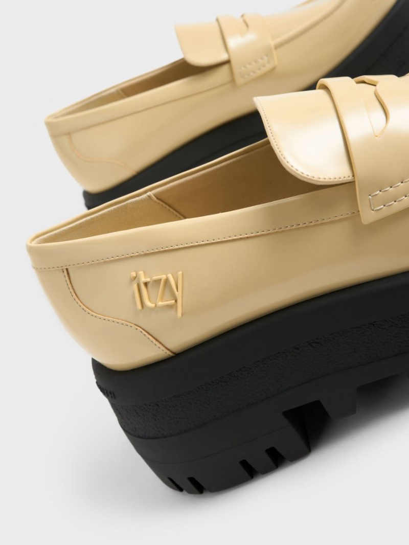 Mocasini Charles & Keith Rainier Grosolan Platforma Penny Galbeni | 128FJTRKP