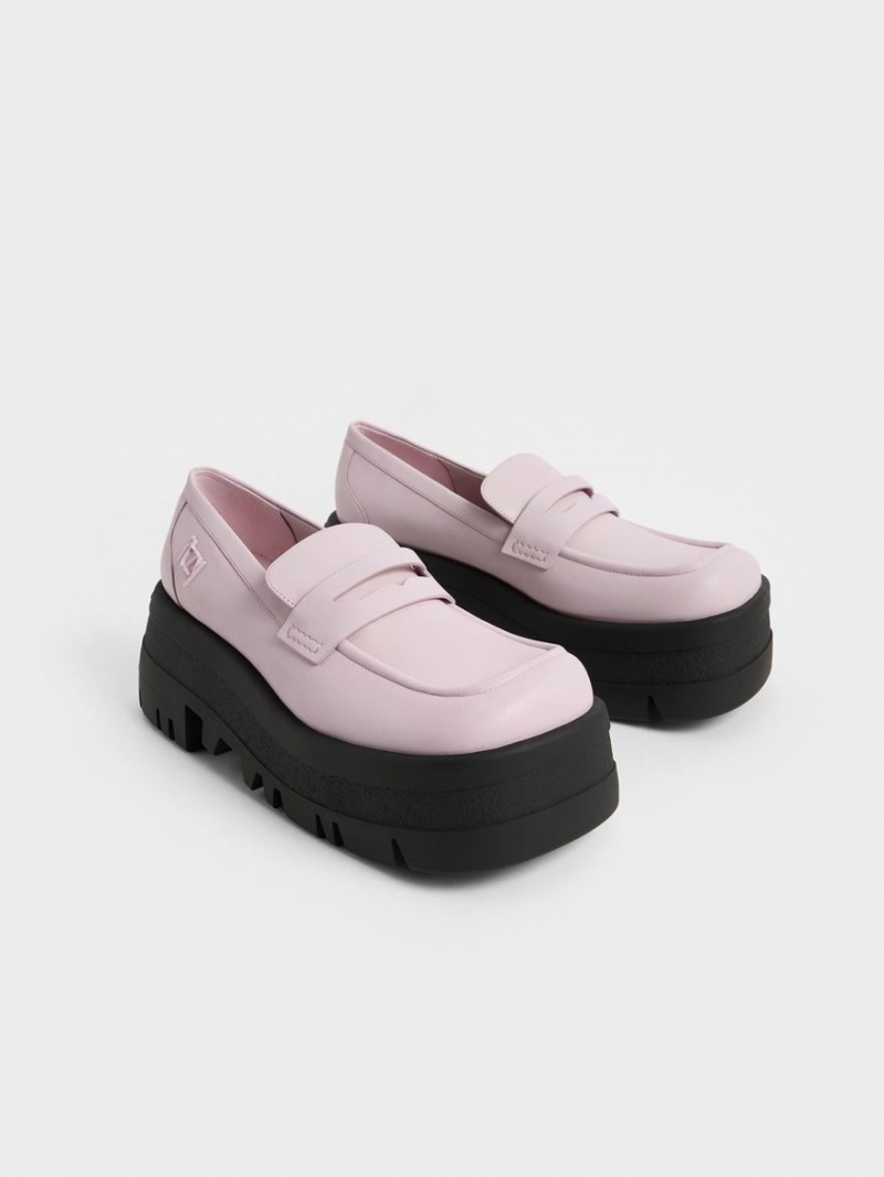 Mocasini Charles & Keith Rainier Grosolan Platforma Penny Violet | 839LATSFY