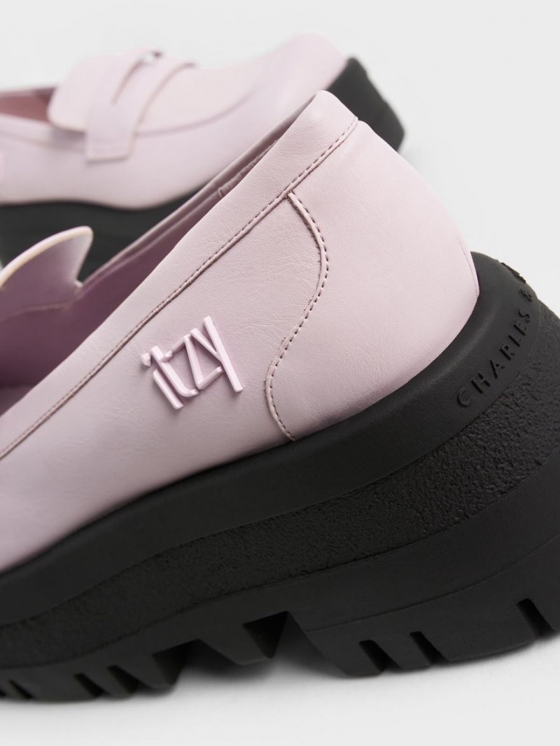Mocasini Charles & Keith Rainier Grosolan Platforma Penny Violet | 839LATSFY