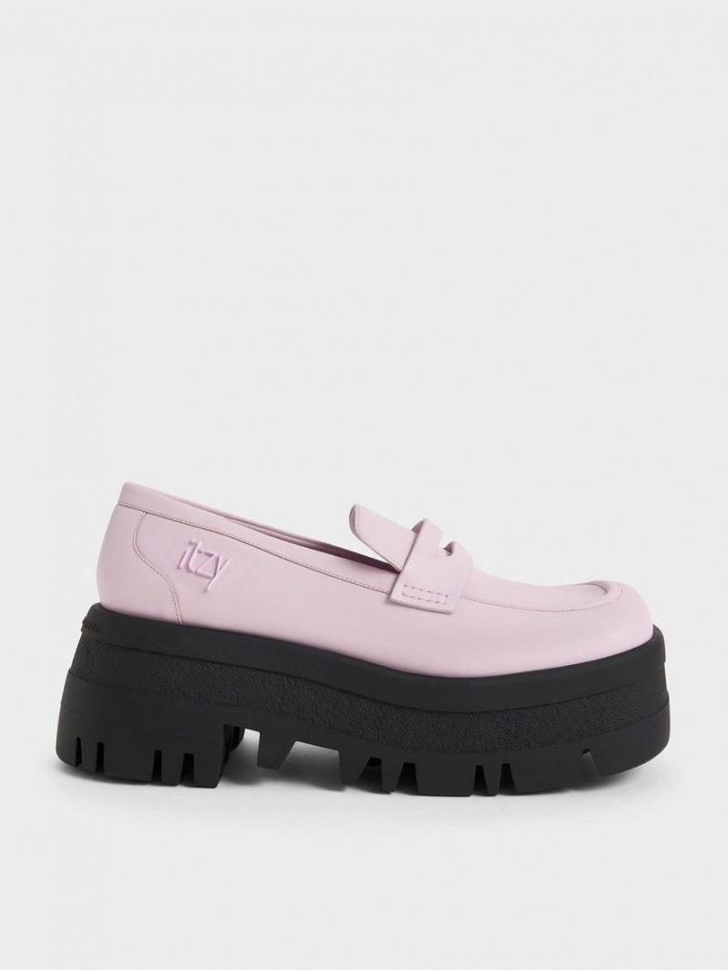 Mocasini Charles & Keith Rainier Grosolan Platforma Penny Violet | 839LATSFY