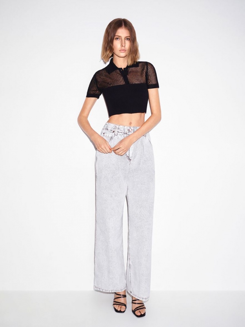 Mules Charles & Keith Asymmetric Square-Bombeu Toc Negrii | 724SLZIFP