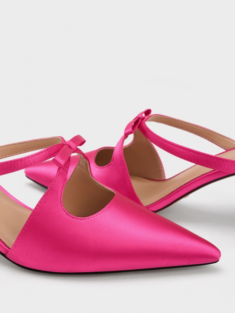 Mules Charles & Keith Bow Crossover Gem-Embellished Roz | 319FHZRUG
