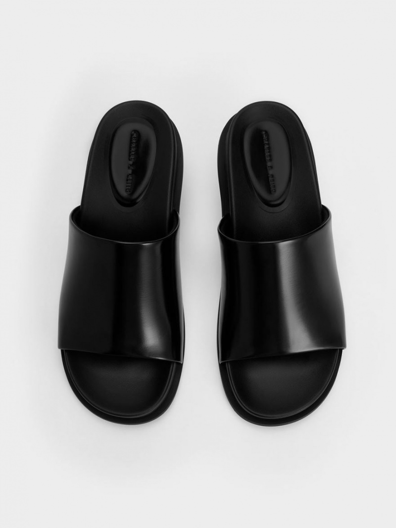 Mules Charles & Keith Clio Slant Heel Negrii | 087WGJKPU