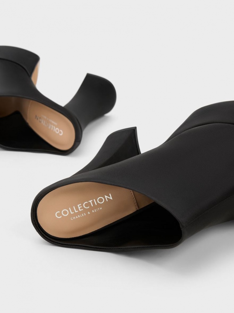 Mules Charles & Keith Delphine Recycled Polyester Platforma Negrii | 283GOJYWU