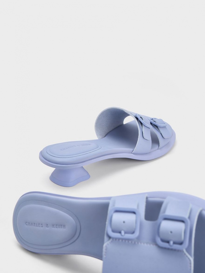 Mules Charles & Keith Double Cu Catarama Sculptural Violet | 415PYBDMN