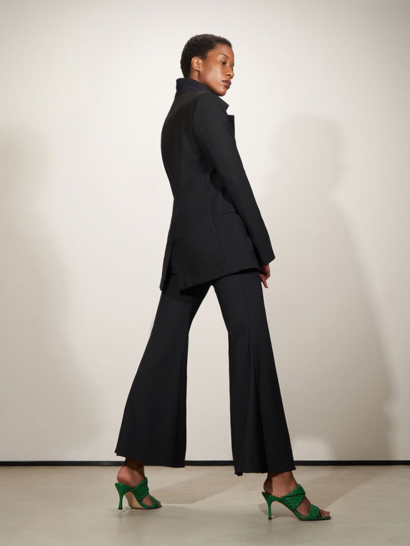 Mules Charles & Keith Double Curea Woven Toc Verzi | 714ZIVKYA