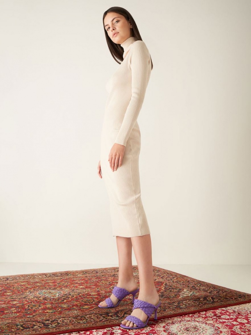 Mules Charles & Keith Double Curea Woven Toc Violet | 937AOSEFG