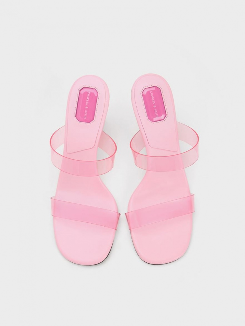 Mules Charles & Keith Fia Geometric Heel Roz Deschis | 605XCFWSP