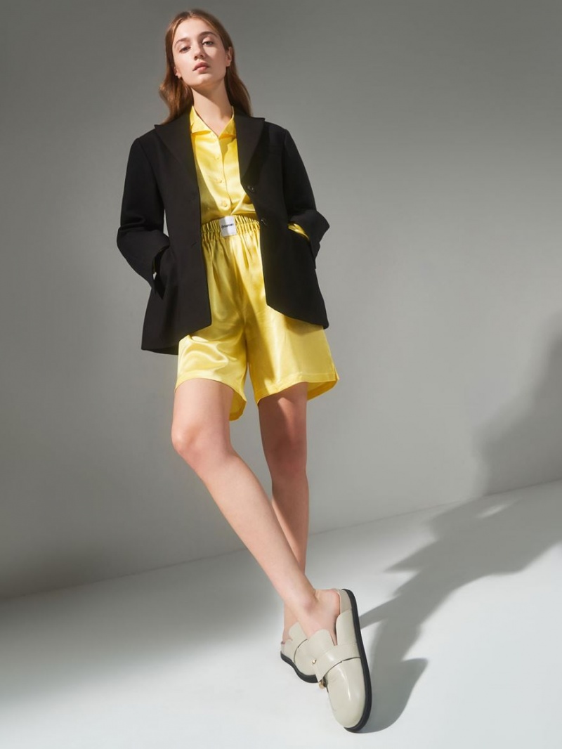 Mules Charles & Keith Gabine Buckled Piele Loafer​ Albi | 158MVAJUL