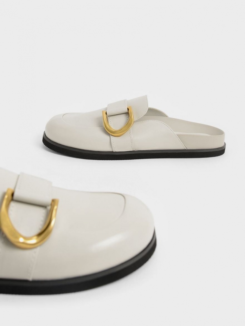 Mules Charles & Keith Gabine Buckled Piele Loafer​ Albi | 158MVAJUL