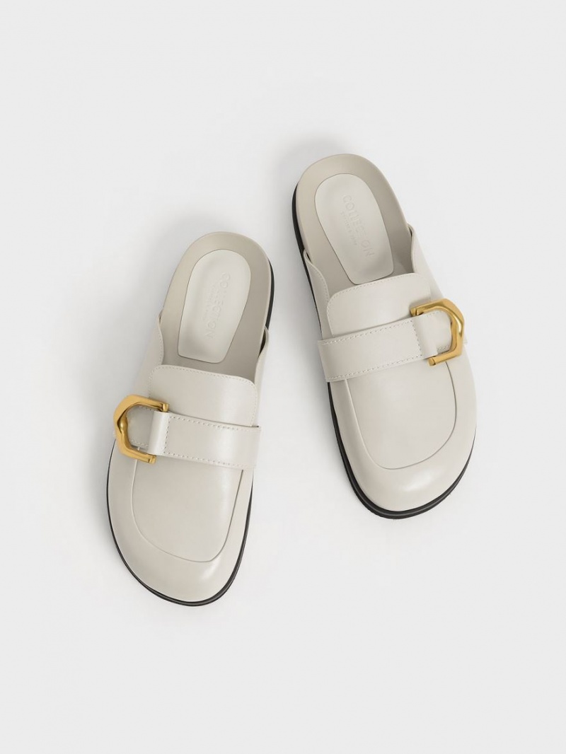 Mules Charles & Keith Gabine Buckled Piele Loafer​ Albi | 158MVAJUL