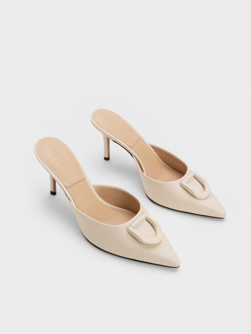 Mules Charles & Keith Gabine Piele Bej | 260CEMIGK