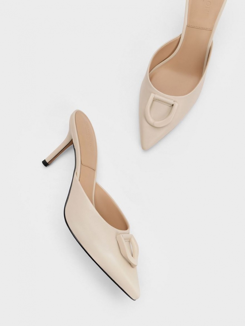 Mules Charles & Keith Gabine Piele Bej | 260CEMIGK