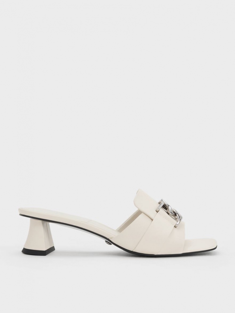 Mules Charles & Keith Gabine Piele Toc Albi | 483TIGJNS