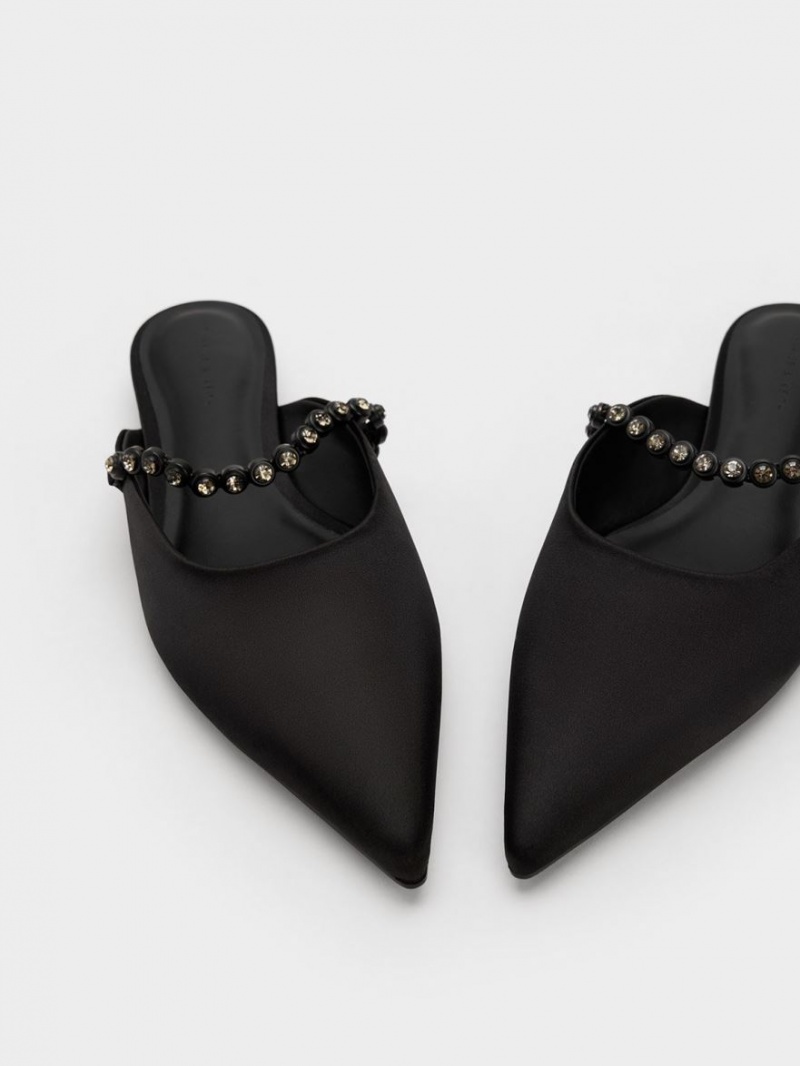 Mules Charles & Keith Gem-Curea Plati Negrii | 506NQKZAD