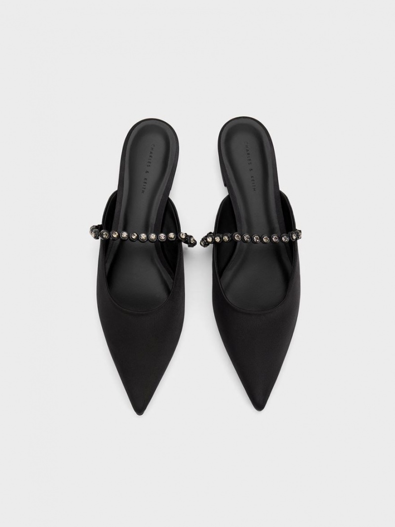 Mules Charles & Keith Gem-Curea Plati Negrii | 506NQKZAD