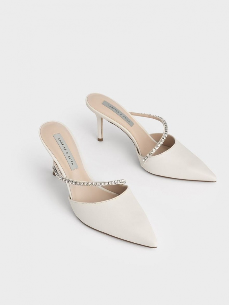 Mules Charles & Keith Gem-Encrusted Stiletto Albi | 908RIVXJN