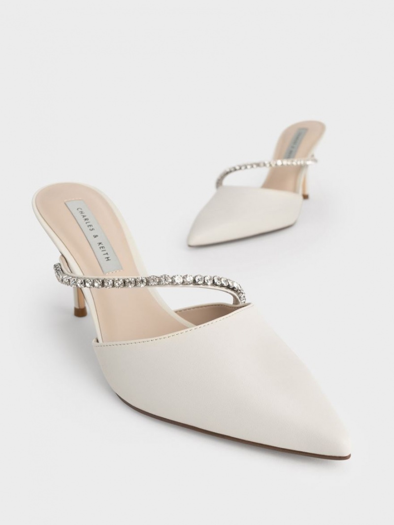 Mules Charles & Keith Gem-Encrusted Stiletto Albi | 908RIVXJN