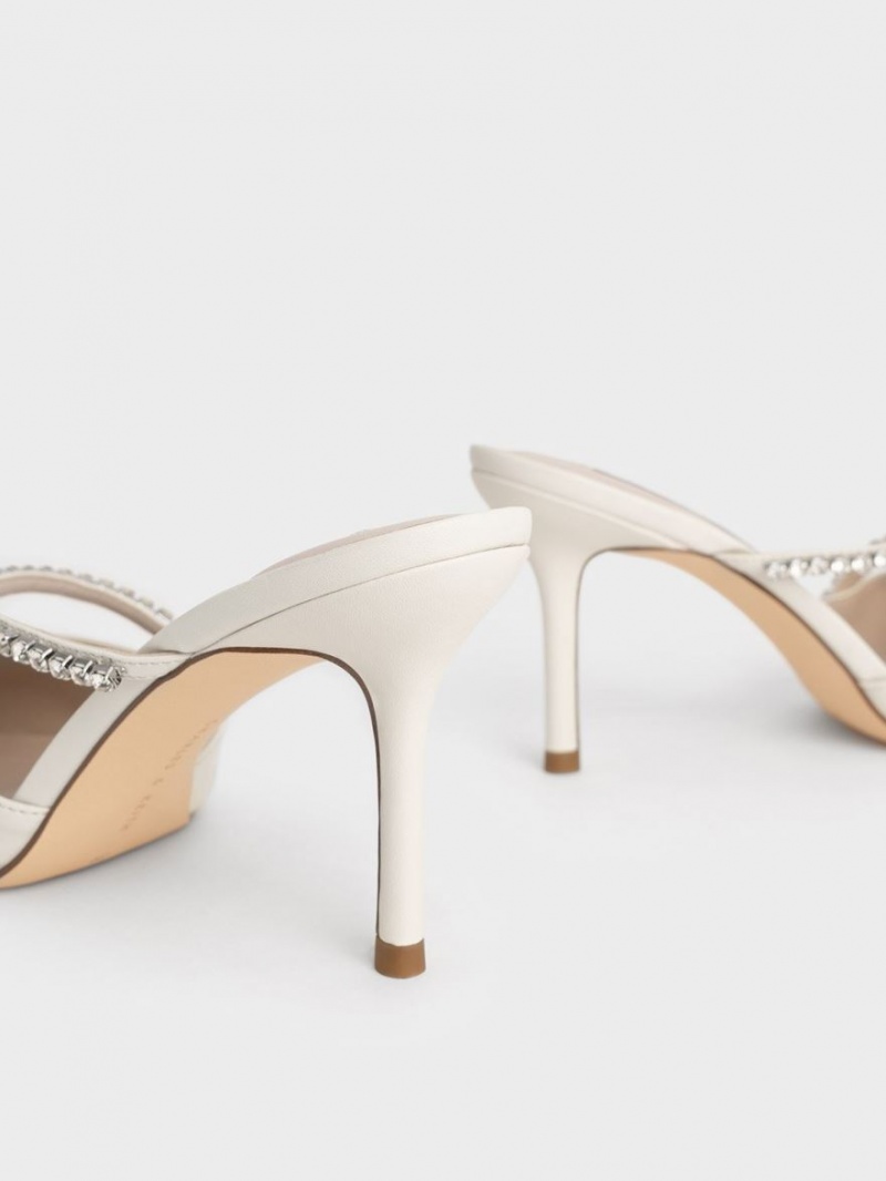 Mules Charles & Keith Gem-Encrusted Stiletto Albi | 908RIVXJN