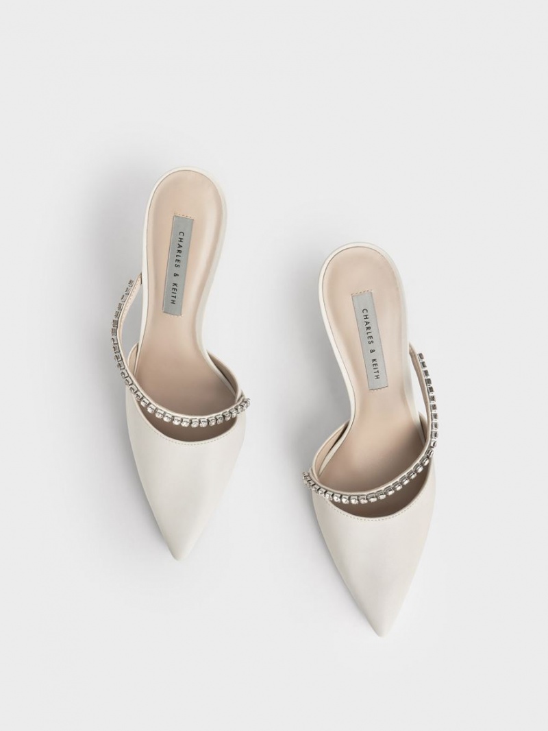 Mules Charles & Keith Gem-Encrusted Stiletto Albi | 908RIVXJN