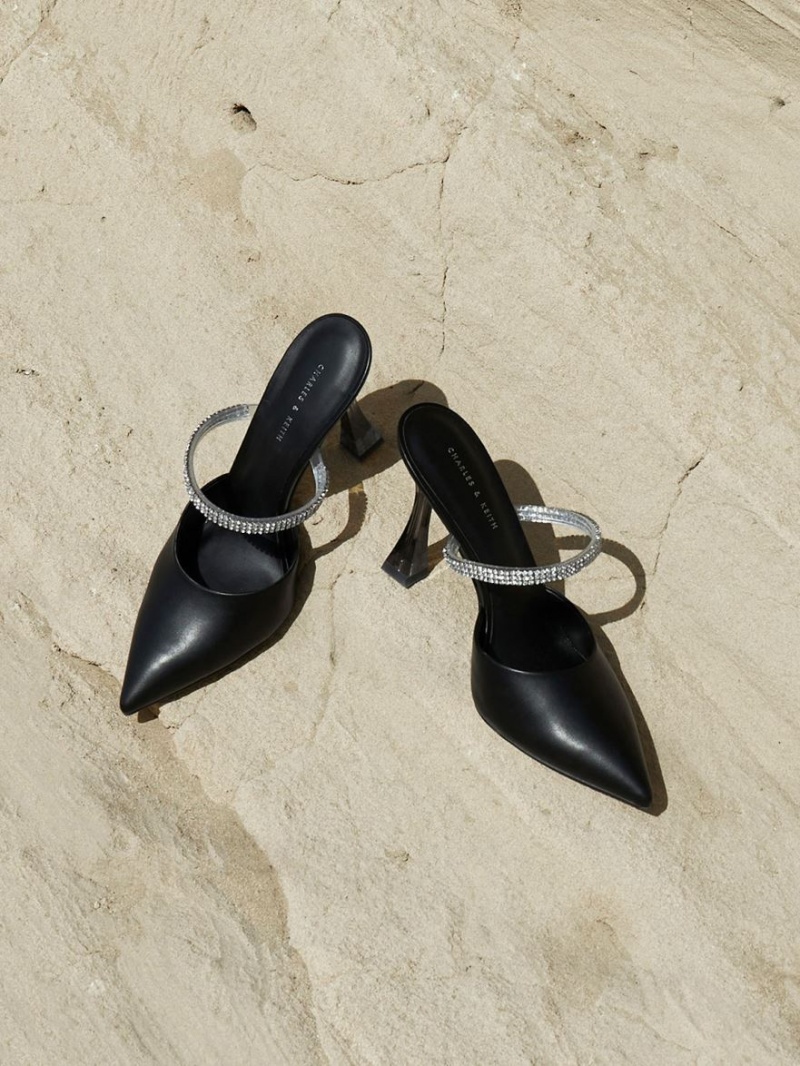 Mules Charles & Keith Gem Curea Negrii | 869UPHNYC
