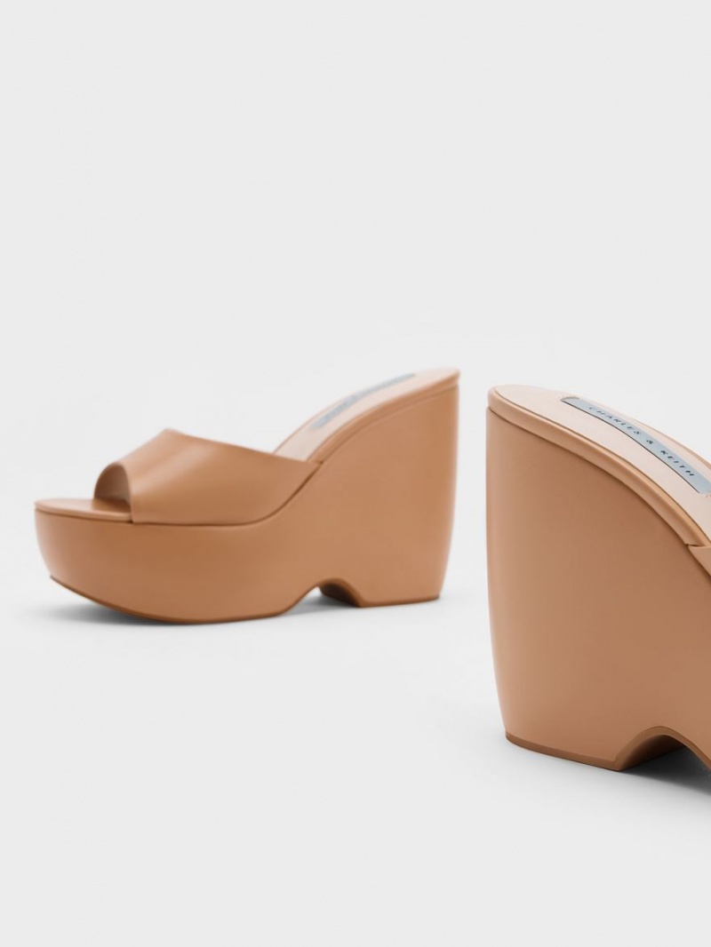 Mules Charles & Keith Grosolan Platforma Wedge Maro | 908YWHLDI