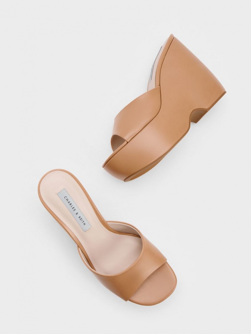 Mules Charles & Keith Grosolan Platforma Wedge Maro | 908YWHLDI