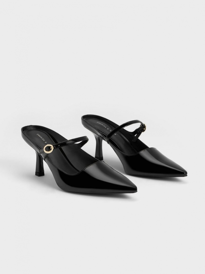 Mules Charles & Keith Lacuita Mary Jane Toc Negrii | 531GRXWHL