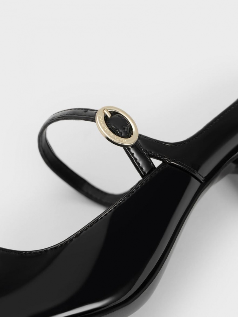 Mules Charles & Keith Lacuita Mary Jane Toc Negrii | 531GRXWHL