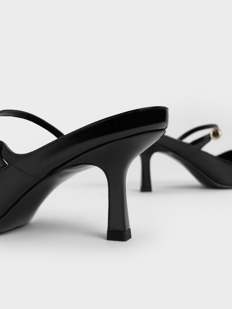 Mules Charles & Keith Lacuita Mary Jane Toc Negrii | 531GRXWHL