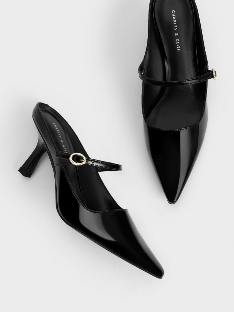 Mules Charles & Keith Lacuita Mary Jane Toc Negrii | 531GRXWHL