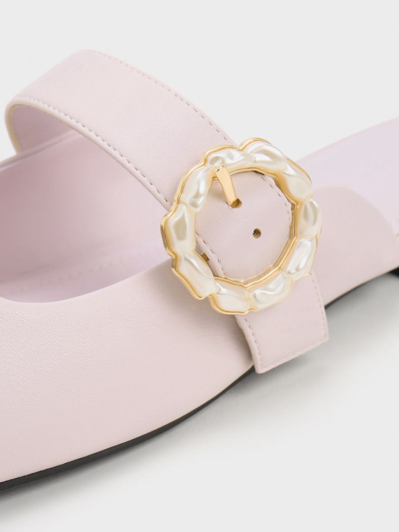 Mules Charles & Keith Lacuita Pearl Cu Catarama Mary Jane Violet | 659YXPZJM